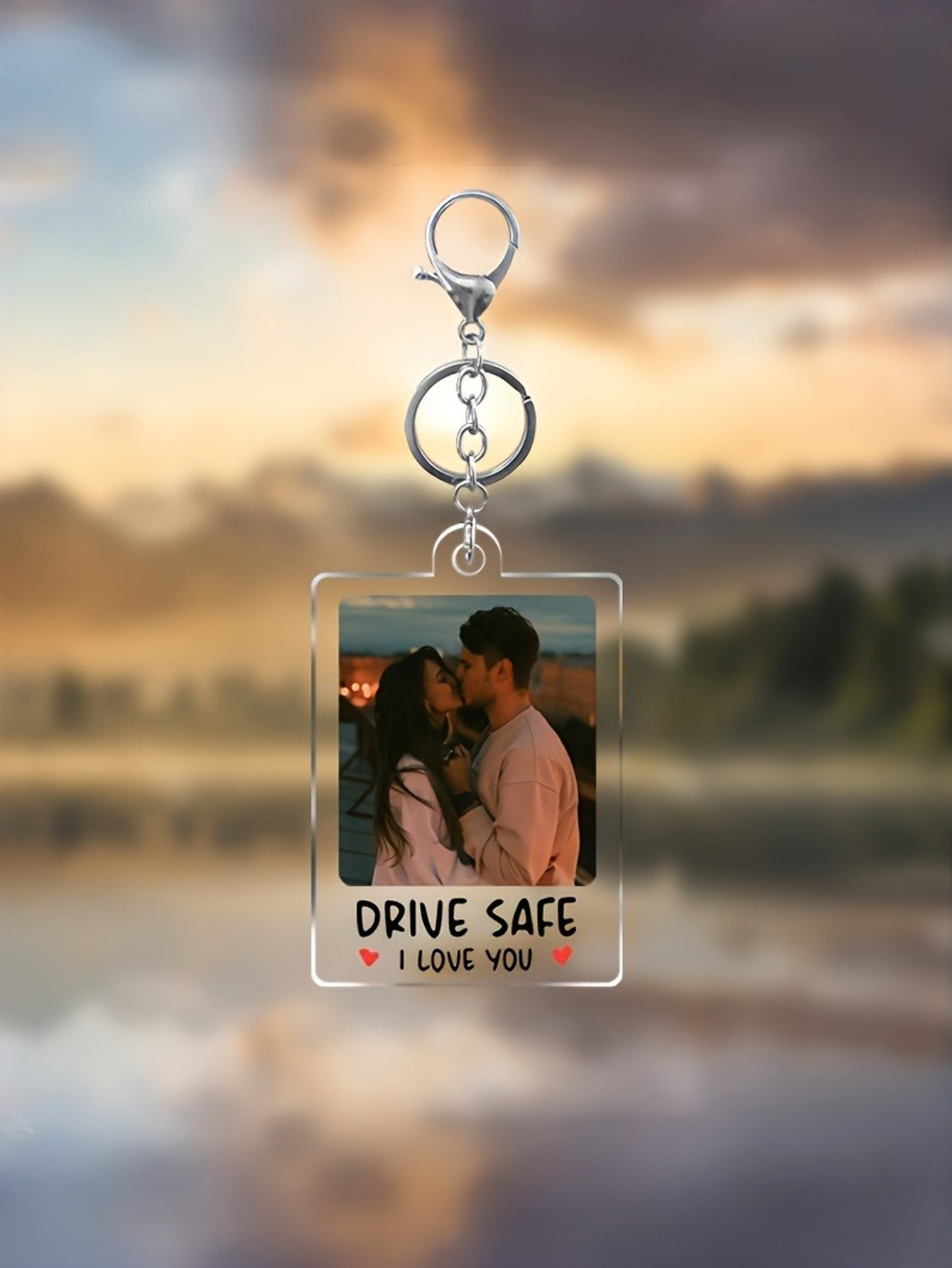 Custom Couple Photo Acrylic Keychain